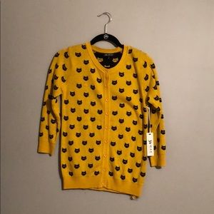 Gold and black cat cardigan